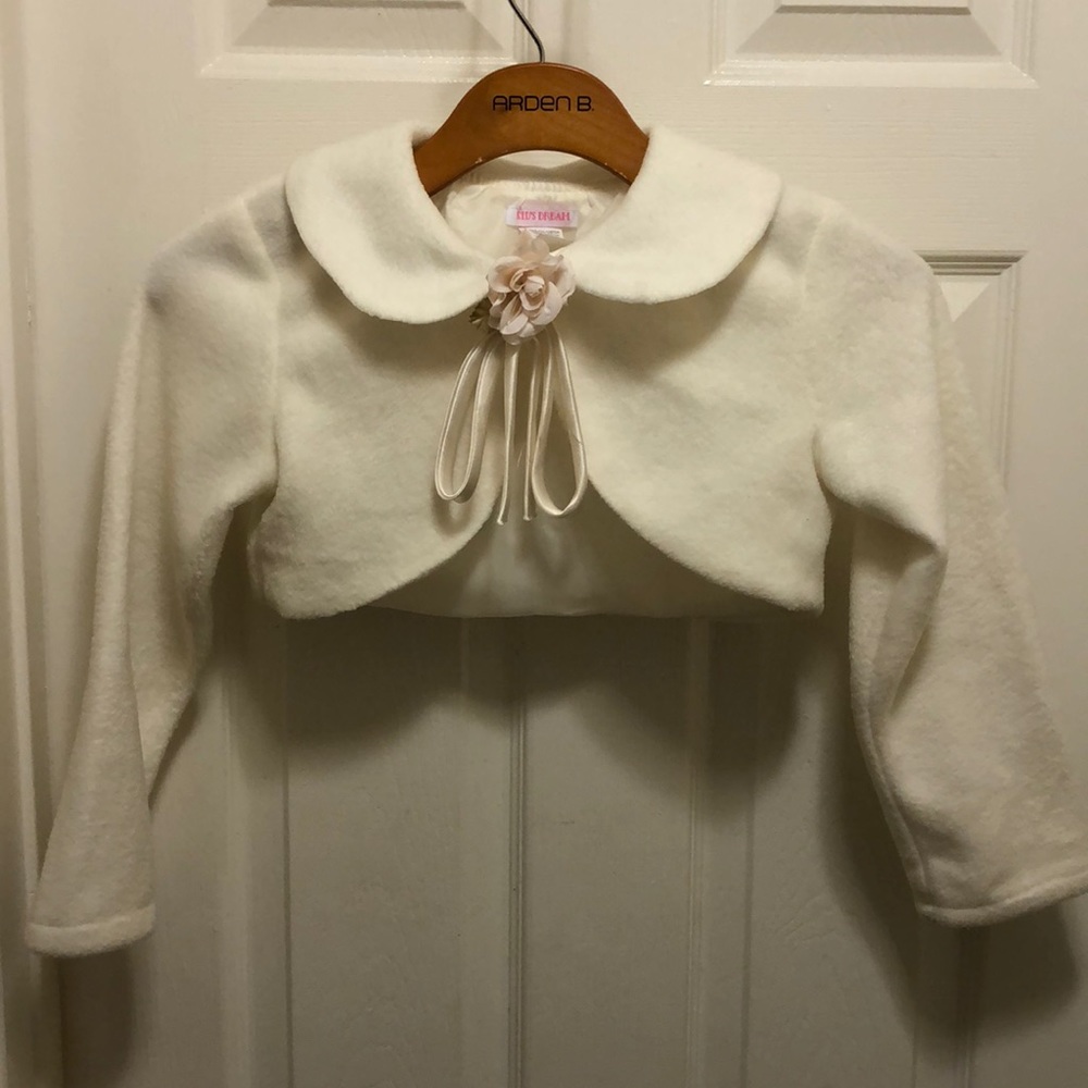 Ivory girls fur jacket